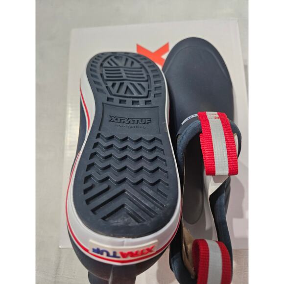Xtratuf Ankle Deck Boots Navy/Red/White size 12